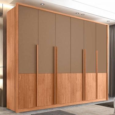Imagem de Guarda-roupa Casal 6 Portas 6 Gavetas Suburban Gold 100% Mdf Rooms Espresso Móveis Freijo/Sued