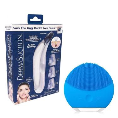 Imagem de Kit 1 Removedor de Cravos +1 Esponja Elétrica Limpeza Facial