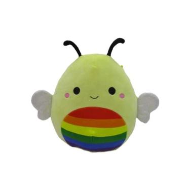 Imagem de Squishmallows Oficial Kellytoy Plush Squishy Soft 8 polegadas Sunny The Bee com barriga de arco-íris