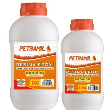 Imagem de Resina Epóxi Petramil Cristal 1,5Kg Baixa Espessura.