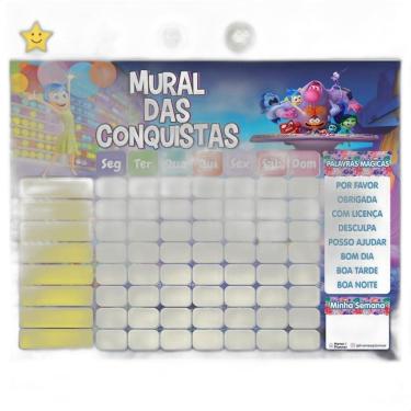 Imagem de Quadro De Rotina Infantil Geladeira - Divertidamente Emojis