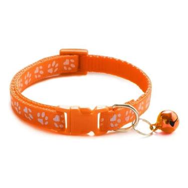 Imagem de Coleira Gato Cão Pet Com Pingente Sininho Ajustável - savioshop, P, LA