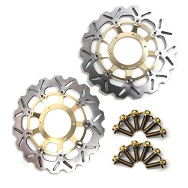 Imagem de Discos de freio dianteiro Arashi Rotores com parafusos de montagem para Honda CBR600R 2003-2022 NonABS, CBR1000RR 2004-2005, CB1300 2003-2008, CB1300F 2005-2010, CTX1300 ABS 2008. 14-200 Ouro 16