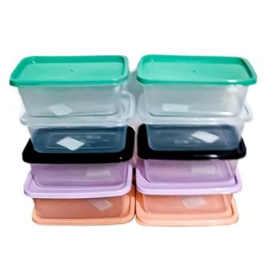 Imagem de Kit Pote 500ml C/ 30 Unidades BPA Free Marmitas Fitness Organizador de Alimentos Freezer Micro-ondas (Cres Sortidas)