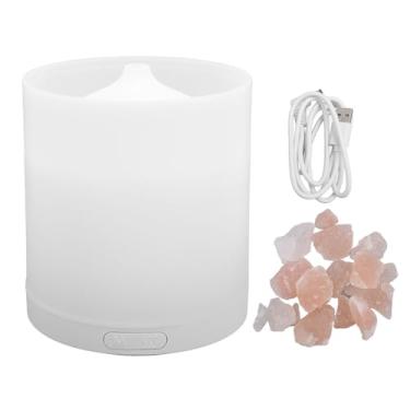 Imagem de Máquina de aromaterapia difusor de óleo essencial com 7 luzes coloridas, umidificador de capacidade de 150ml, difusor de óleo para escritório doméstico, pedra de sal ABS PP