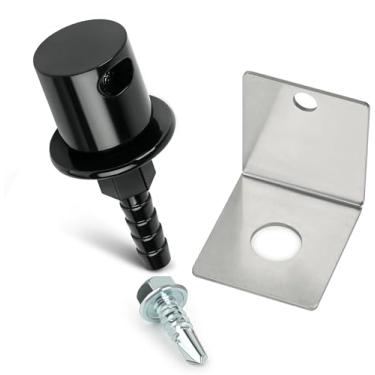 Imagem de Baieasy Kit de válvula de ventilação de tanque de combustível de montagem remota, válvula de retenção de rolagem de farpa de 5/40.6 cm com suporte, substituição de linha de ventilação destacável