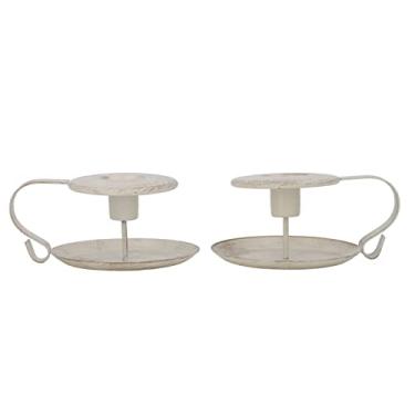 Imagem de GLOGLOW Castiçais Tealight de Rena de Natal, Acabamento de Ferro Antigo, Design Elegante para Jantares Românticos e Celebrações de Feriados