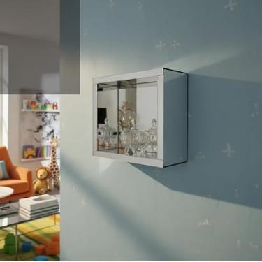 Imagem de Nicho Sala Banheiro Espelho Prata Decoração Luxo