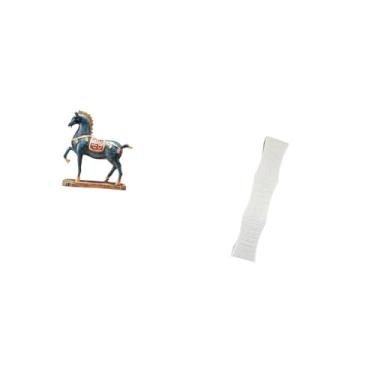 Imagem de Fenteer Abajur Elegante com Escultura de Cavalo em Pé para Decoração de Mesa E Estante de Sala de Estar Aconchegante E Capa de Luz Feng Shui