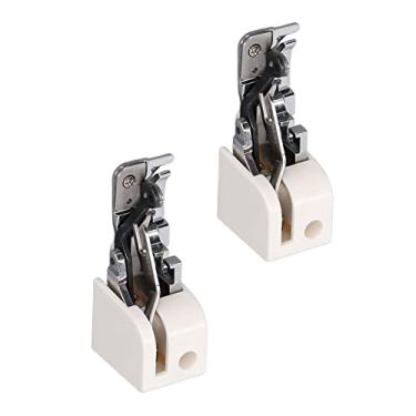 Imagem de Zerodis Overlock Presser Foot Craft Collection Costura Bordado Conjuntos de tricô Conjuntos de tricô Aço Pé de Junção de Borda Profissional para Máquinas de Costura de Haste Baixa Ideal para Bainhas e