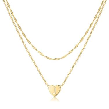 Imagem de 1 colar feminino banhado a prata com acabamento brilhante em forma de coração para mulheres, joia fina, presente para mamãe, 46+5cm, Cobre, Sem Pedra Preciosa