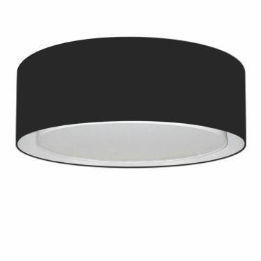 Imagem de Plafon Duplo Cilíndrico Md-3037 Cúpula Em Tecido 60x25cm Preto - Bivolt