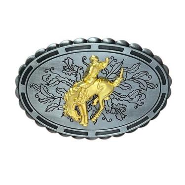 Imagem de Design masculino com fivela de cinto Rodeos Cowboy Golden Bull Rider -