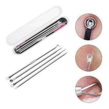 Imagem de Extrator De Cravos Profissional Removedor Acne Espinha Kit