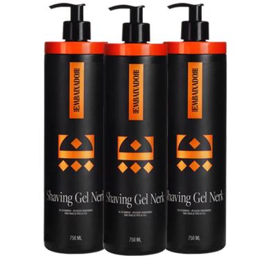 Imagem de Kit 3 Shaving Gel De Barbear Nerk Embaixador 750Ml
