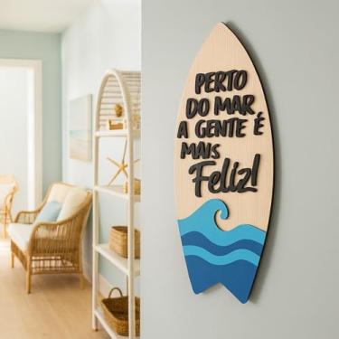 Imagem de Placa Decorativa Prancha com Frase em MDF 6mm e relevo 3D para Sala Quarto Escritório Cozinha(Bambu)