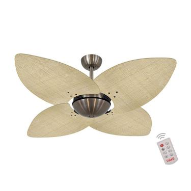 Imagem de Ventilador De Teto Bronze 4 Pás Palmae Natural 220V
