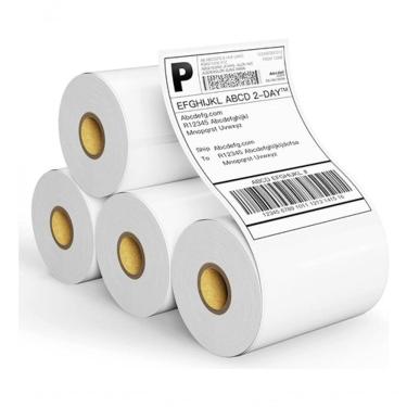 Imagem de 10 Rolos Etiqueta 10x15 100x150 Térmica Serrilha Economy