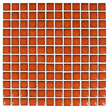 Imagem de Pastilha Cerâmica Nefertiti Laranja 2x2 Placa 30x30cm - 1012020009