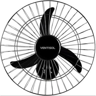 Imagem de Ventilador De Parede Ventisol Oscilante 3 Pás Premium Preto 50cm Bivolt