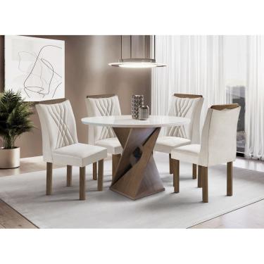 Imagem de Sala de Jantar 4 Cadeiras Vidro 1,0m - Detroit - Sky Móveis