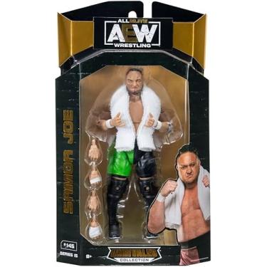 Imagem de AEW All Elite Unrivaled Collection Samoa Joe Action Figure, Series 15, 6 Inch Scale, Plastic, Championship Belt Accessory, Wrestling Theme, #145