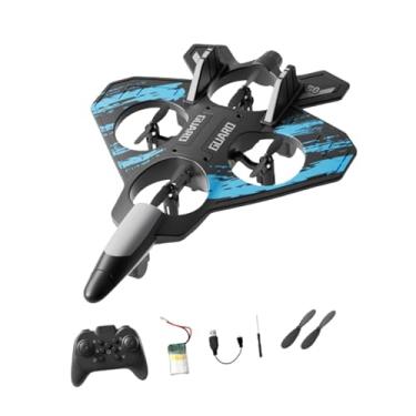 Imagem de menolana Avião RC com Luzes LED Drones a Quedas Espuma Controle Remoto Avião RC de Caça para Meninos de 8 a 12 anos e Meninas de 12 16 anos, Azul 24 Minutos