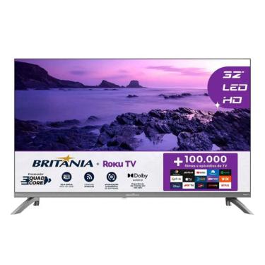Imagem de Smart TV Britânia 32  B32CRA HD LED Dolby Audio Roku TV