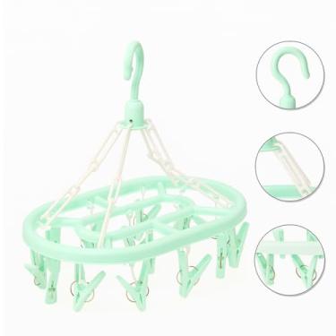 Imagem de Varal de Plástico Oval Premium com 16 Prendedores – Para Roupas, Meias e Peças Íntimas