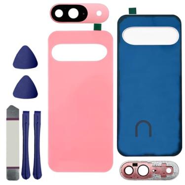 Imagem de Para Pixel 9 Substituição de vidro traseiro para Google Pixel 9 5G Capa traseira de vidro com fita pré-instalada e lente de câmera + ferramentas (peônia)