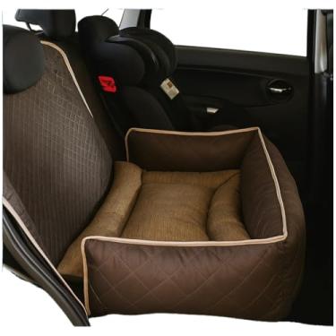 Imagem de Capa Para Assento De Carro Para Animais De EstimaçãO, Tamanho Grande, ImpermeáVel, FáCil De Limpar(Marrom liso)