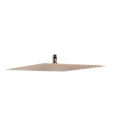 Imagem de Ducha Chuveiro 40x40 Slim Inox Rose Golden Com Niple Suporte De Teto -