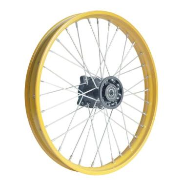 Imagem de Hauertzx Cubo de aro de roda compatível com 70CC 90CC 110CC 125CC 140CC 150CC 160CC Off Road Motocross Pit Dirt Rocket Bike (amarelo, 70/100-17 polegadas 12 mm)