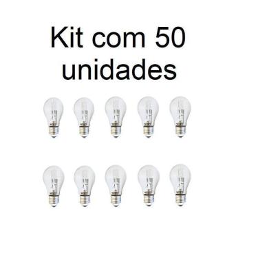 Imagem de Kit 50 Lâmpada Halogena 120W 127V E27 2700K Decorativa Avant