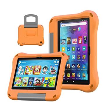 Imagem de Capa de tablet para tablets de 8 polegadas não para tablet Sony Nokia 8, capa infantil DiHines para 8 tablets, capa leve à prova de choque com suporte, laranja