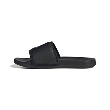 Imagem de adidas Sandália Adilette confortável unissex para adultos, Preto/dourado metálico/preto, 5 Women/4 Men