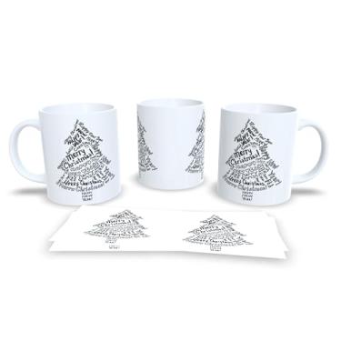 Imagem de Caneca de Natal com Arte Festiva, Porcelana Branca, Decoração de Inverno com Renas e Animais da Floresta, 11oz (8)