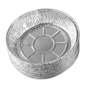 Imagem de 50 Placas Descartáveis ​​da Folha de Alumínio Dos Pces 9 Polegada, Panelas Redondas da Torta da Folha de Lata, para Fritadeiras de Ar que Assam o Armazenamento de Cozimento (7