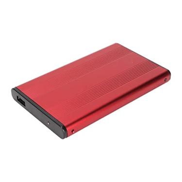 Imagem de Generic Gabinete HDD Portátil USB3.0 Antiestático Estojo de Disco Rígido para OS X para Vista 5 Gbps Capacidade de 2 TB Leve e Portátil para Vista, para (vermelho)