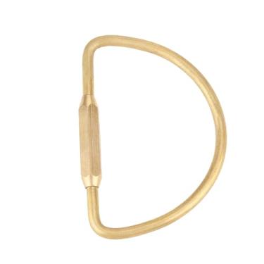 Imagem de Chaveiro de Bronze Gancho de Alta Resistência Parafuso Bloqueio Chaveiro Acessório Diy Ouro para Atividades Ao Ar Livre (Forma D 58mm)