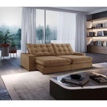 Imagem de Sofá Livy Veludo 02 Módulos De 120cm B25cm Meu Sofá Online B016 Veludo Marrom