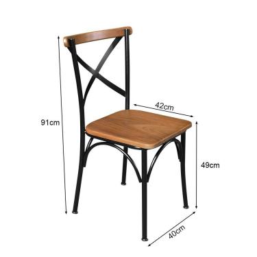 Imagem de Mesa Jantar Industrial Sophia 1,30M Prato Giratório 8 Cadeiras Paris Pés Alumínio Castanho - Marrom