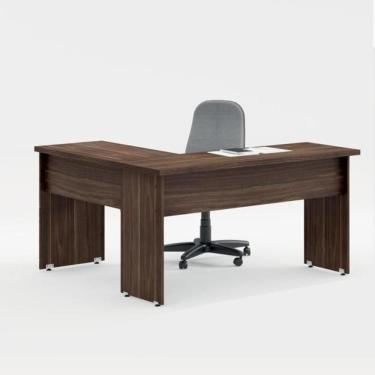 Imagem de Mesa Em L Escritório Alfama Marrom