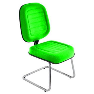 Imagem de Cadeira Diretor Para Escritório Cromada Linha Blenda Verde