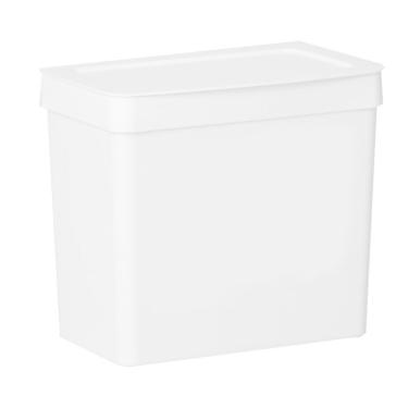 Imagem de Lixeira 3,5 L Com Tampa Cozinha Pia Bancada Branco