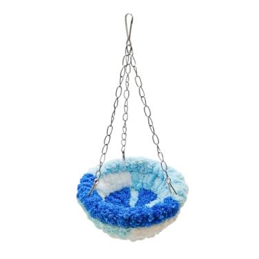 Imagem de Generic Rede suspensa para pássaros, balanço de inverno, para pássaros, acessórios para gaiola de pássaros para periquitos, Azul