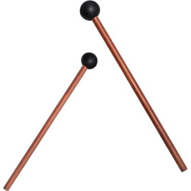 Imagem de Marretas de tambor de língua de aço, martelo de xilofone de borracha para percussão com cabo de madeira, martelo de percussão (par) para teclado, tambor de língua, glockenspiel