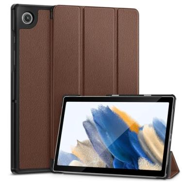 Imagem de DTTO Capa para Samsung Galaxy Tab A8 26.7 cm 2022, capa fina e leve com suporte triplo com capa traseira rígida para Galaxy Tab A8 de 10,5 polegadas (SM-X200/X205/X207), despertar/hibernar