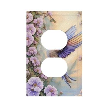 Imagem de Capa decorativa para interruptores de luz Hummingbird 1 Gang Single Duplex Outlet Wall Plate Switchplate Electrical Frontal para decoração de casa