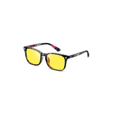 Imagem de Óculos de sol para mulheres e homens, lentes polarizadas com proteção UV400, óculos modernos e estilosos, Moldura floral/amarelo